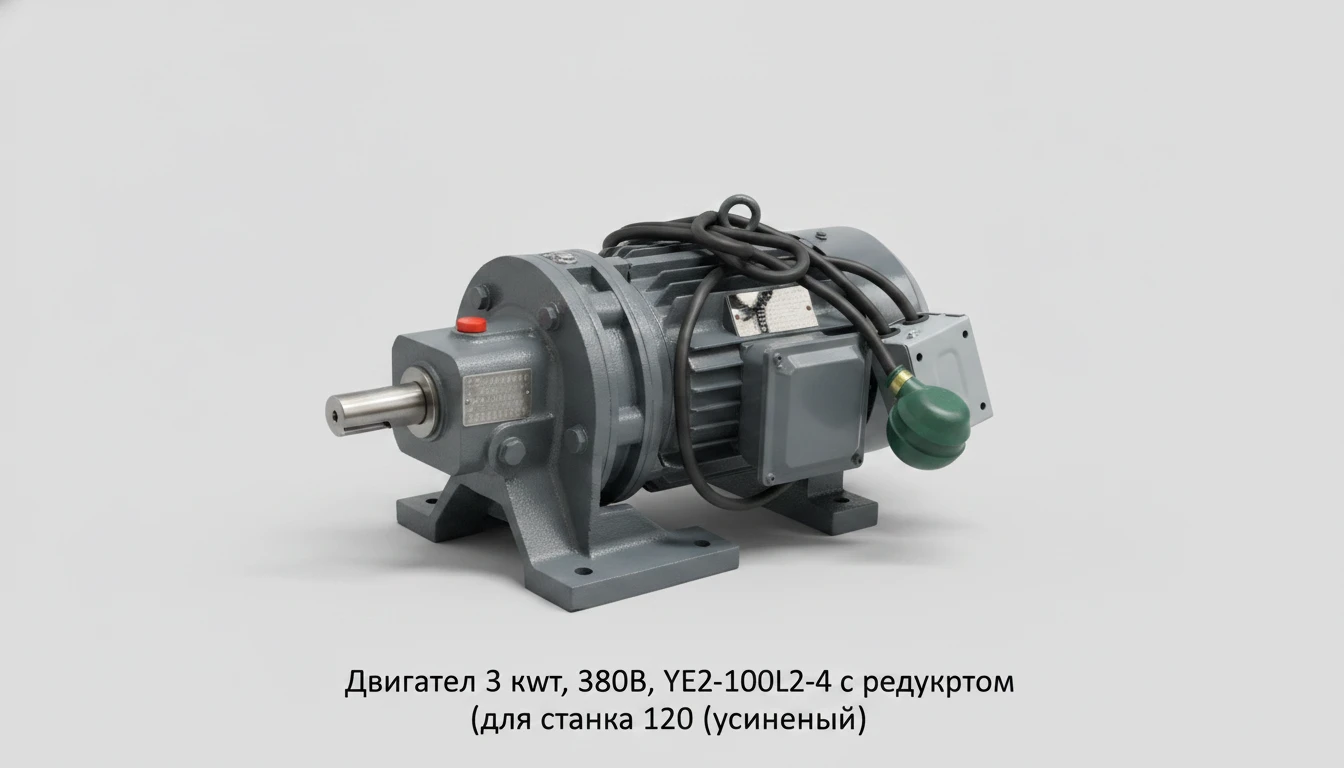Двигатель 3 кВт, 380В, YE2-100L2-4 с редуктором (для станка 120 (усиленный)) - основное изображение
