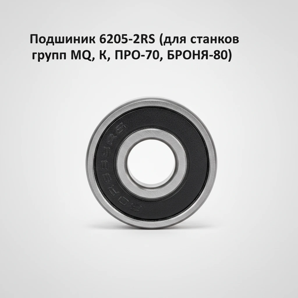 Подшипник 6205-2RS (для станков групп MQ, К, ПРО-70, БРОНЯ-80) - миниатюра 2