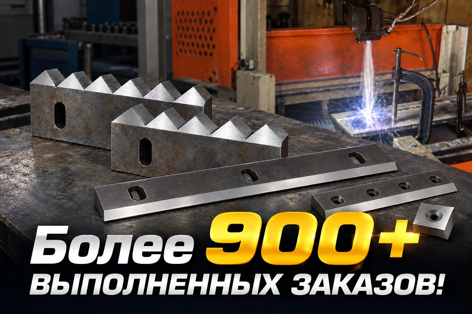 Заточка и восстановление ножей шредеров и дробилок